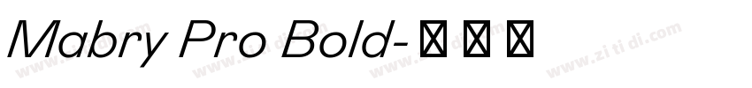 Mabry Pro Bold字体转换